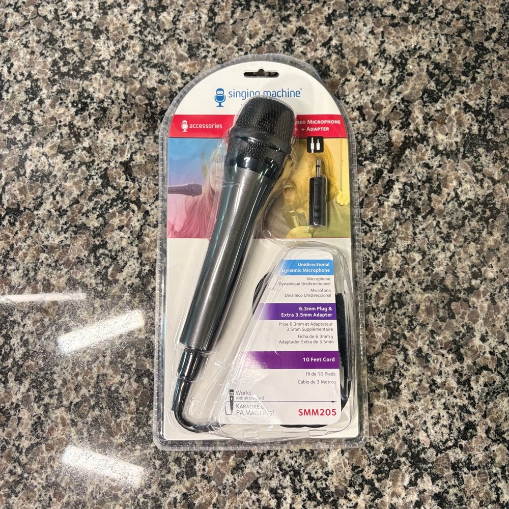 Wired Unidirectional Dynamic Microphone with 3.5mm Adapter